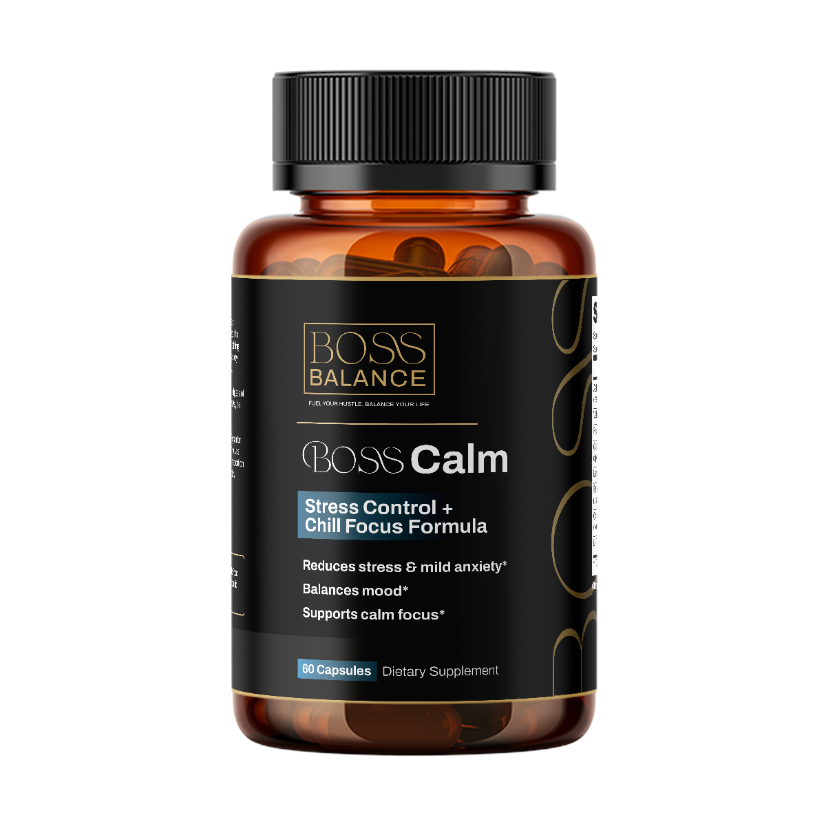 Boss Balance Stress supplement bottle front view