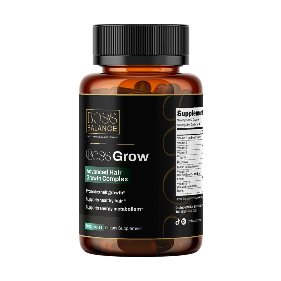Boss Balance Hair Growth supplement bottle front view